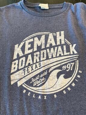 KEMAH Boardwalk L/S tee Texas Lg Heather Blue